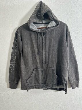 American Eagle Grey Whiteout Zippered Jacket Size S